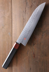 Iseya VG10 33 Layer Damascus Hammered Santoku Japanese Chef Knife